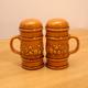 Vintage salt & pepper shakers in shape of beer mugs || Made in Portugal || ceramic || floral design