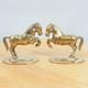 Pair of Horse Sculptures / statues / figurines || Vintage solid brass || horse figurines / home decor