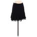 Zara Basic Casual A-Line Skirt Mini: Black Print Bottoms - Women's Size X-Small