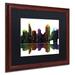 Trademark Fine Art 'Cincinatti Ohio Skyline' Framed Graphic Art on Canvas Canvas, Wood | 16 H x 20 W x 0.5 D in | Wayfair MW0048-W1620BMF