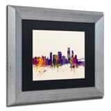 Trademark Fine Art 'Corpus Christie Skyline' by Michael Tompsett Framed Graphic Art on Canvas Canvas | 0.5 D in | Wayfair MT0982-S1114BMF