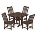 POLYWOOD® Vineyard 5-Piece Farmhouse Trestle Side Chair Outdoor Dining Set Plastic | 37.63 W x 37.5 D in | Wayfair PWS642-1-MA