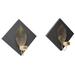 Dakota Fields 2 Piece Metal Wall Tealight Holder Set Metal in Black | 5.89 H x 5.89 W x 0.58 D in | Wayfair 9A2677095DD54D77B8F31C417C9CAC0D