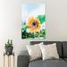 Gracie Oaks Yellow Sunflower In Close Up Photography 29 - 1 Piece Rectangle Graphic Art Print On Wrapped Canvas in Green/Yellow | Wayfair