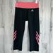 Adidas Pants & Jumpsuits | Adidas Capri Fitness Leggings | Color: Black/Pink | Size: S