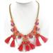 Kate Spade Jewelry | Kate Spade The Swing Of Things Tassel Statement Necklace | Color: Pink/Red | Size: Os