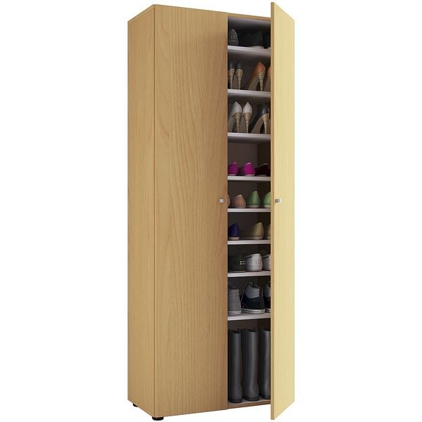 VCM Morgenthaler Schuhschrank »Vandol I« 9 Fächer mit Türen braun, 71x180x37 cm Image