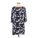 Old Navy Casual Dress - Shift: Blue Floral Dresses - Women's Size Small