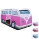 Board Masters - Volkswagen Kinder-Pop-Up-Spiel-Zelt im T1 Bulli Bus Design 165 cm (Bus Front/Pink)