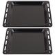 SPARES2GO Baking Tray Enamelled Pan Compatible with Neff Oven Cooker (448mm x 360mm x 25mm, Pack of 2)