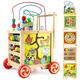 Wondertoys Wooden Activity Cube Center Toys 6 in 1 Play Baby Push Walker Learning Educational Toys