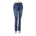 Joe's Jeans Jeans - Low Rise Skinny Leg Denim: Blue Bottoms - Women's Size 24 - Dark Wash