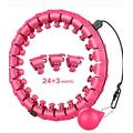 UK Stock Smart Hula Hoops for Adults Weight Loss, Weighted Hula Hoop for Exercise and Fitness, 24 Detachable Knots Adjustable Weight,2 in 1 Abdomen Fitness.Home Workout,Weight Loss (Pink)