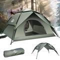 Mimajor Camping Tent 2-3 Man Tent Instant Pop Up Tent, 2 in 1 Double Layers Waterproof Dome Tent, Automatic Setup Family Tent for Hiking Backpacking For 3 Person