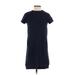 Trafaluc by Zara Casual Dress - Shift: Blue Solid Dresses - Women's Size X-Small