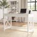 Huckins 48" Desk Wood in White/Brown Laurel Foundry Modern Farmhouse® | 30 H x 47.99 W x 23.62 D in | Wayfair 8366C332E9DA4571BF27FDE689D6B495