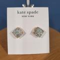 Kate Spade Jewelry | Kate Spade Square Studs Earrings In Opal | Color: Gold | Size: Os