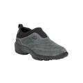 Wide Width Women's Wash & Wear Slip On Ii Flat by Propet in Pewter Suede (Size 7 W)