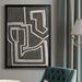 Corrigan Studio® Abstract Maze I Premium Framed Canvas - Ready To Hang Canvas in Black/Blue/Green | 24.5 H x 18.5 W x 1 D in | Wayfair