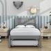 Red Barrel Studio® Twin Size Wooden Platform Bed w/ Trundle Wood in Gray | 40 H x 41 W x 79 D in | Wayfair 0620EB024CC242D9B8E7555559CFA70D