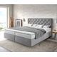 DELIFE Boxspringbett Dream-Great 180x200 cm Mikrofaser Grau mit Matratze und Topper, Boxspringbetten