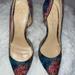 Jessica Simpson Shoes | Jessica Simpson Floral Pattern Heels. | Color: Silver/White | Size: 9.5