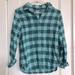 The North Face Tops | (The North Face) Teal Plaid Flannel | Color: Blue | Size: M