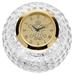 Gold William & Mary Tribe Crystal Golf Ball Clock