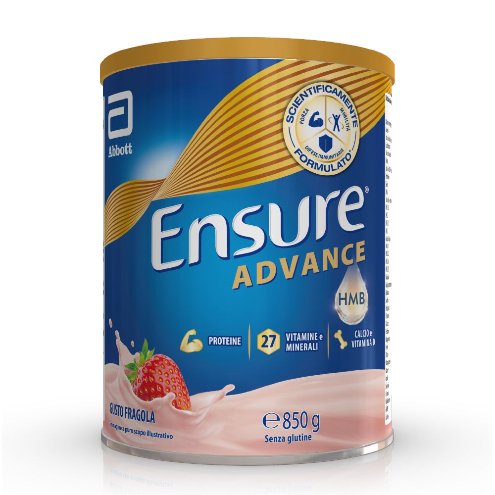 Ensure® Advance Integratore in polvere forza & energia Fragola 850 g P