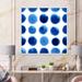 East Urban Home Polka Dots In Shades Of Dark I - Modern Canvas Wall Art Print Canvas in Blue | 30 H x 30 W x 1 D in | Wayfair