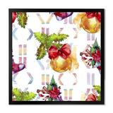 East Urban Home Christmas Winter Holiday Symbols - Graphic Art on Canvas in White | 36 H x 36 W x 1 D in | Wayfair D2E6C85FEE8440149FC309AE9DE4D89D