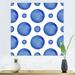 East Urban Home Small & Big Blue Circles On White II - Modern Canvas Wall Art Print Canvas in Blue/White | 16 H x 16 W x 1 D in | Wayfair