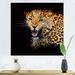 East Urban Home Portrait Of Leopard In Its Natural Habitat - Traditional Canvas Wall Art Print Canvas in Black/Yellow | 16 H x 16 W x 1 D in | Wayfair