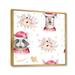 East Urban Home Cute Forest Cartoon Deer & Cute Raccoon - Children's Art Canvas Wall Art Print Canvas in Green/Red | 16 H x 16 W x 1 D in | Wayfair