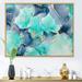 East Urban Home Turquoise Luxury Abstract Fluid Art IV - Painting on Canvas Metal in Blue/Gray/Green | 30 H x 40 W x 1.5 D in | Wayfair