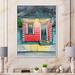 East Urban Home Small Clapboard House Lit By Lighted Lanterns - Print on Canvas Plastic in Red | 44 H x 34 W x 1.5 D in | Wayfair