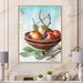 East Urban Home Clay Bowl of Yellow Persimmon - Print on Canvas Metal in Red | 32 H x 16 W x 1 D in | Wayfair C1F77DEA130848258A5C22704740B450