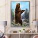 East Urban Home Bear Standing Bear - Painting on Canvas in Brown/Green | 20 H x 12 W x 1 D in | Wayfair 05D9DEDD36094080B60CB9A6277D45D5