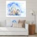 East Urban Home Polar Bear w/ a Bear Cub - Painting on Canvas Metal in Blue/White | 16 H x 32 W x 1 D in | Wayfair E776BC079439419180B5E9A456B9C776