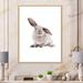 East Urban Home Portrait of a Rabbit on White II - Photograph on Canvas Metal in Black/Gray/White | 32 H x 24 W x 1 D in | Wayfair