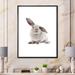East Urban Home Portrait of a Rabbit on White II - Photograph on Canvas Metal in Black/Gray/White | 32 H x 16 W x 1 D in | Wayfair