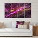 East Urban Home Space w/ Milky Way, Plenty of Stars - 4 Piece Wrapped Canvas Graphic Art Canvas in Green/Indigo | 28 H x 48 W x 1 D in | Wayfair