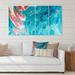 East Urban Home Translucent Red & Blue Ink Art IV - 4 Piece Wrapped Canvas Graphic Art Canvas in Blue/Pink/Red | 28 H x 48 W x 1 D in | Wayfair