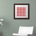 Trademark Fine Art 'Xmas Houndstooth 2' by Color Bakery Framed Graphic Art Canvas, Wood in Red/White | 16 W x 0.5 D in | Wayfair ALI4893-B1616MF