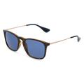 Ray-Ban RB 4187 CHRIS Herren-Sonnenbrille Vollrand Eckig Kunststoff-Gestell, braun