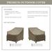 Arlmont & Co. Lexington Protective Water Resistant Patio Sofa Cover in Brown, Size 16.0 H x 18.0 W x 34.0 D in | Wayfair