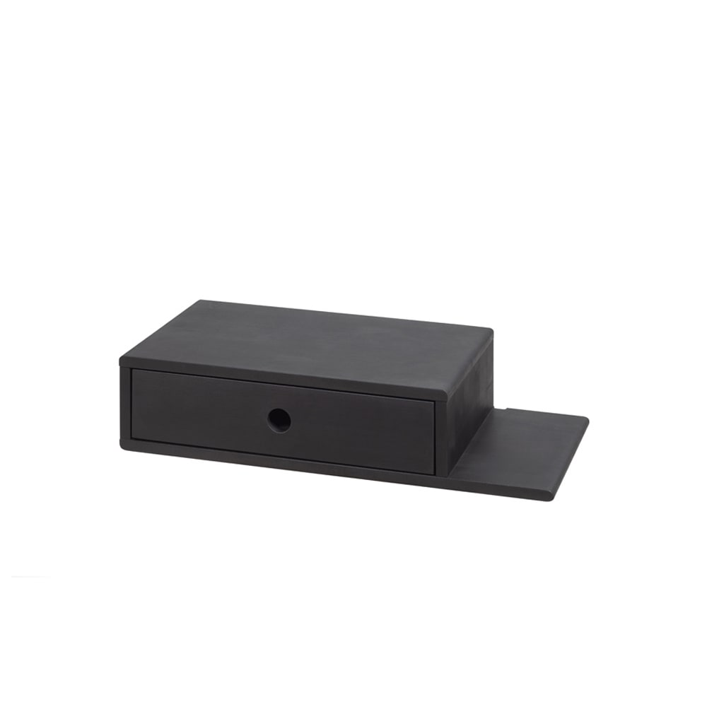 Table de chevet avec étagère à droite en bouleau noir