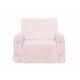 Housse de fauteuil en coton panama rose - Rose