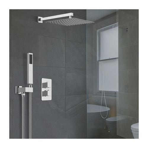 Ubeegol – Duschsystem Unterputz Thermostat Duschset mit Kopfbrause Handbrause Duschset mit