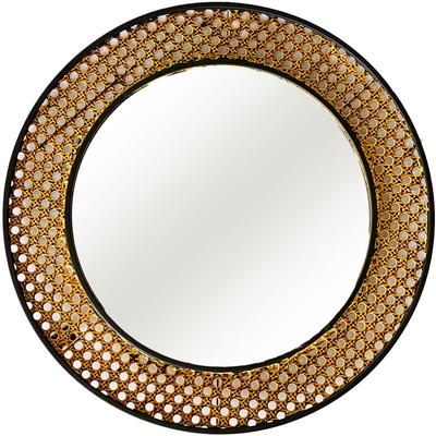 Runder Wandspiegel gold schwarz-D66285-Rund Image